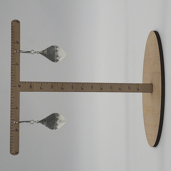 1863- Handmade Geometric Dangle Earrings NWT - Picture 3 of 7